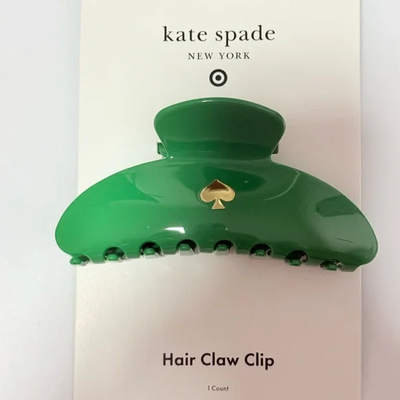 NWT Kate Spade x Target Green Spade Hair Claw Clip - Picture 5 of 7